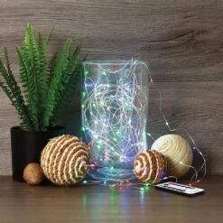 Feit Electric LED Fairy String Light With Remote Control (72743) -LightBulbs Sale Store 72743glassmd